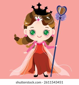 The beautiful princess will be a powerful queen in the future.