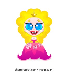  beautiful princess.Vector illustration.