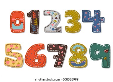 Beautiful Print On Bold Font Numbers For Kids