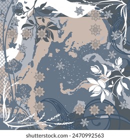 beautiful printed scarf hijab design