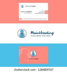 Beautiful Profile Logo and business card. vertical Design Vector