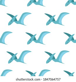 Beautiful pteranodon on a white background. Predators in a flat style. Cartoon animals reptiles for web pages.
Stock vector illustration for decor, design, baby textiles,
wallpaper, wrapping paper