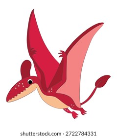 Beautiful pterodactyl dinosaur isolated on a white background
