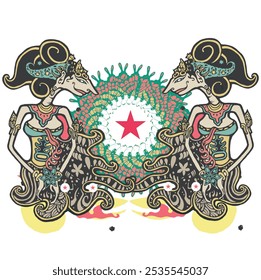 beautiful puppet of pergiwa pergiwati princes in amazing background
