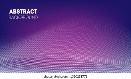 Beautiful purple 3d wave vector illustration. Futuristic technology concept. Big data vector background. 
