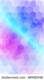 beautiful purple, blue hexagonal background. vector illustration. polygonal pattern. design for banner, presentation, wallpaper.