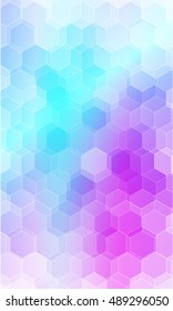 beautiful purple, blue hexagonal background. vector illustration. polygonal pattern. design for banner, presentation, wallpaper.