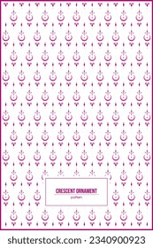 beautiful purple crescent ornament pattern