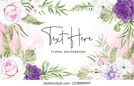 beautiful purple floral background design