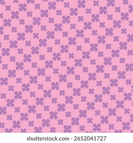Beautiful purple flower seamless pattern background. Vector