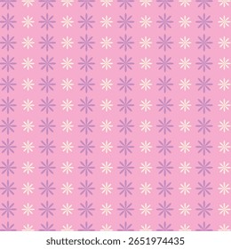 Beautiful purple flower vector seamless pattern. Endless texture can be used for wallpaper, pattern fills, web page background, surface textures.