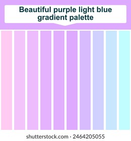 Beautiful purple light blue gradient palette. Abstract Colored Palette Guide. Elegant concept color palette
