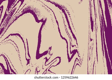 Beautiful purple marble pattern. Art in color. Ebru- Turkish paper. Abstract art wallpaper. Acrylic painting. For trendy background, posters, cards and invitations. Vector.