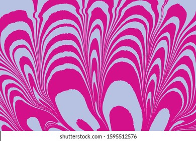 Beautiful purple marble pattern. Art in color. Ebru- Turkish paper. Abstract art wallpaper. Acrylic painting. For trendy background, posters, cards and invitations. Vector.