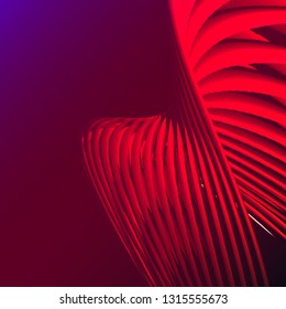 Beautiful purple pink abstract magical energy electric spiral twisted cosmic fire lattices of lines, stripes, sticks, rods of brilliant glowing on a purple background. Vector illustration. Texture.