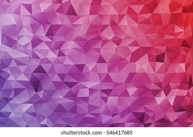 Beautiful purple red abstract vector geometric triangle texture background for business card and web backdrop. Colorful magic pattern. Mosaic purple design templates