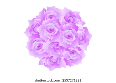 Beautiful purple roses illustration of a frame