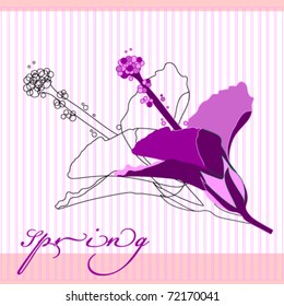 beautiful purple spring flower