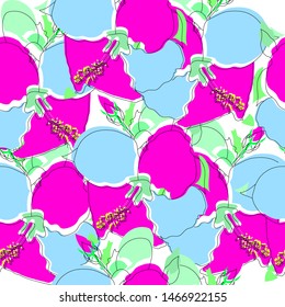 Beautiful Purple/Blue floral vector pattern