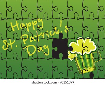 beautiful puzzle background for happy st patricks day