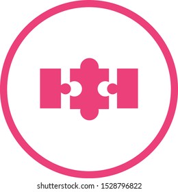 Beautiful Puzzle Vector Glyph icon
