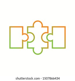 Beautiful Puzzle vector line icon