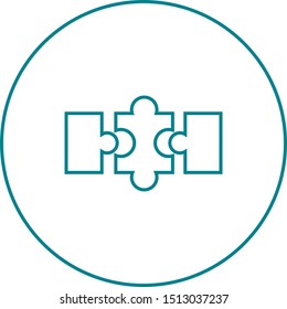 Beautiful Puzzle vector line icon