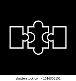 Beautiful Puzzle vector line icon