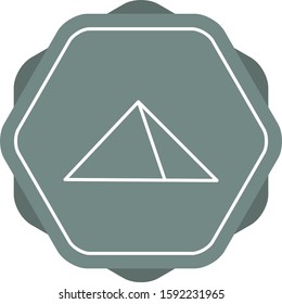 Beautiful pyramid Line Vector Icon