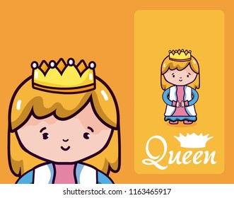 Beautiful queen cartoon