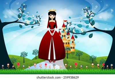 Beautiful Queen and Castle