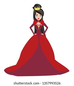 Beautiful queen - isolated illustration