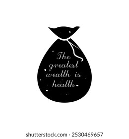 Beautiful Quote about health vector Isolated design 