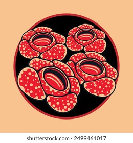 beautiful rafflesia flower vector that is suitable for you