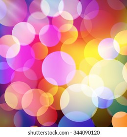 Beautiful rainbow bokeh background