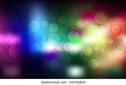 beautiful rainbow bokeh background with stroke vector