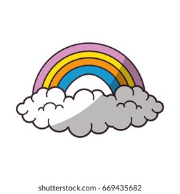 Beautiful rainbow cartoon