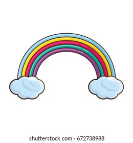 Beautiful rainbow cartoon