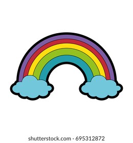 Beautiful rainbow cartoon