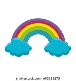 Beautiful rainbow cartoon