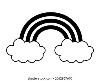 beautiful rainbow clouds nature decorative