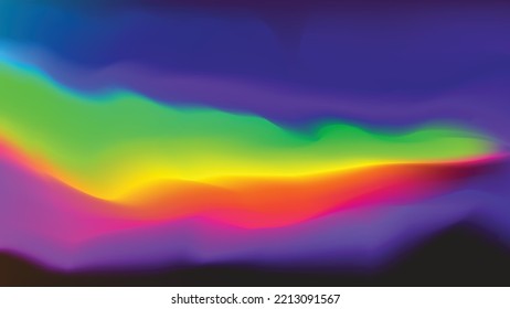 Beautiful Rainbow Color Background With Landscape Format