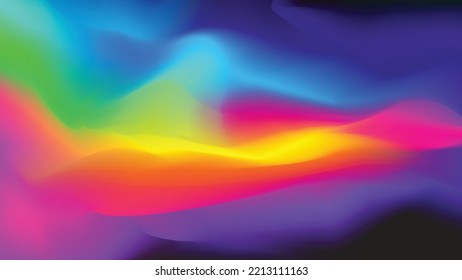 Beautiful Rainbow Color Background With Landscape Format