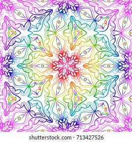 beautiful rainbow color seamless floral pattern. lace texture. vector illustration. design print