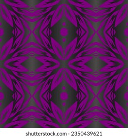 Beautiful rainbow gradient colour seamless batik ethnic dayak ornament for fashion textile pattern background 