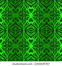Beautiful rainbow gradient colour seamless batik ethnic dayak ornament for fashion textile pattern background 