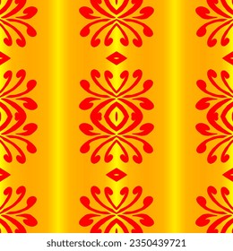 Hermoso color gradiente arcoiris sin fisuras batik étnico adorno de día para el fondo del patrón textil de moda 