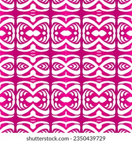 Beautiful rainbow gradient colour seamless batik ethnic dayak ornament for fashion textile pattern background 