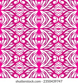 Beautiful rainbow gradient colour seamless batik ethnic dayak ornament for fashion textile pattern background 
