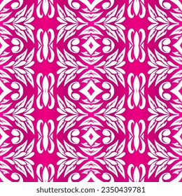 Beautiful rainbow gradient colour seamless batik ethnic dayak ornament for fashion textile pattern background 
